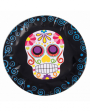 Day Of The Dead Sugar Skull Paper Plate 