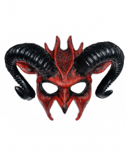 Teuflische Dämonen Maske mit Hörner 
