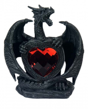Drachenfigur mit rotem Herz 