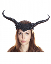 Dark Fairy Horns Hairband With Lace 