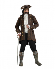 Noble Pirate Captain's Short Coat Brown