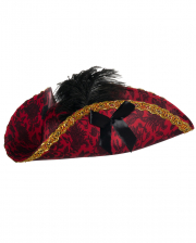 Extravagant Pirate Hat With Gold Trim 