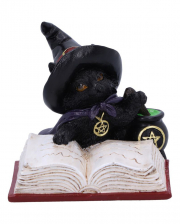 Familiar's Brew Cat Figurine With Witch Cauldron 8.5cm 