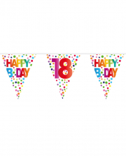 Colorful Happy B-Day 18 Pennant Garland 10m 