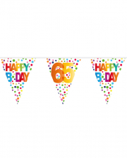 Colorful Happy B-Day 65 Pennant Garland 10m 