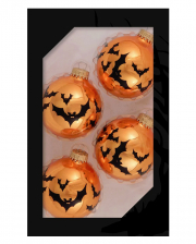 Bat Halloween Christmas Balls Ø6,5cm 4 Pieces 