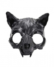 Bat Skull Half Mask Black 