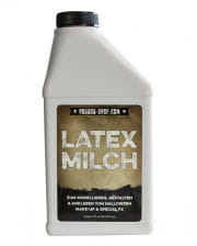 Bottle of liquid latex as a latex milk 