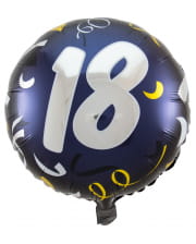 Foil Balloon 18 Black-gold 45cm 