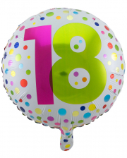 Konfetti 18. Geburtstag Folienballon 