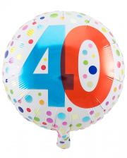 Konfetti 40. Geburtstag Folienballon