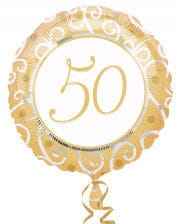 Folienballon gold 50. Geburtstag 