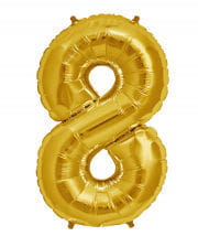 Foil Balloon Number 8 gold 