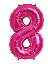 Folienballon Zahl 8 Pink 