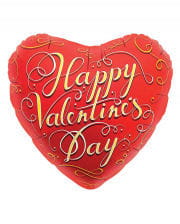 Roter Folienballon Happy Valentines Day 