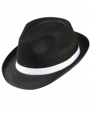 Gangster Hat With White Hat Band 