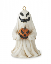 Ghost With Pumpkin Christmas Bauble 
