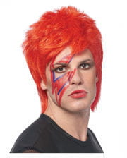 Glam Rocker Wig Neon Orange 