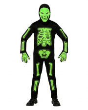 Glow In The Dark Neon Skeleton 3D Kids Costume 