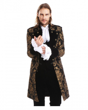 Gothic Aristocrat Men Coat Gold Black 