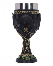 Gothic Goblet With Vampire Cat 17cm 