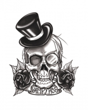 Gothic Glue Tattoo Vampyros Skull 