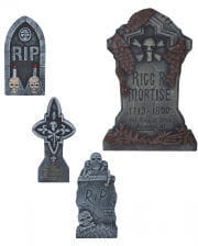 4 Grabsteine für Halloween