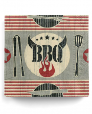 Barbecue Grill Party Napkins 20 Pieces 