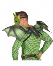 Grüne Drachenflügel als Kostümaccessoire