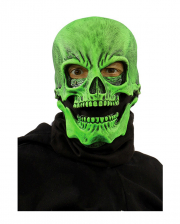 Grüne Totenschädel Maske UV Aktiv 
