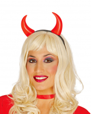 Hairband With Red Devil Horns 