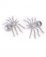 Halloween Decoration Spiders Silver 2 Pcs. 