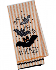 Halloween Tea Towel Wicked Bats 