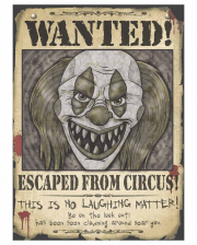 Horror-Clown Wanted Poster 