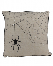 Halloween Kissen Spinnweben mit Spinne 40x40cm 