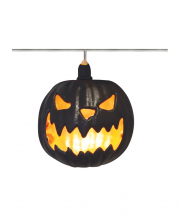 Schwarze Kürbis Halloween Lichterkette 230cm 