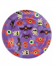 Halloween Monster Pappteller 8 St.