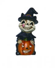 Vintage Skeleton With Pumpkin Decorative Figure 8 Cm 