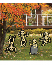 Halloween Skelettfiguren Gartenstecker 4 St. 
