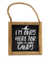 „I´m only here for the Candy“ Halloween Wandbild 15cm 