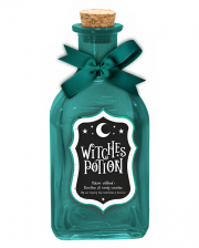 Halloween "Witches Potion" Decorative Glass Bottle 14cm 