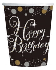 Happy Birthday Paper Cup Glamor 8 St. 