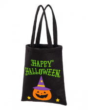 Happy Halloween Tasche mit Kürbismotiv 