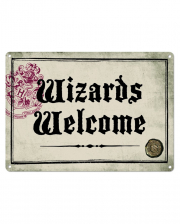 Wizards Welcome Harry Potter Blechschild DIN A5 