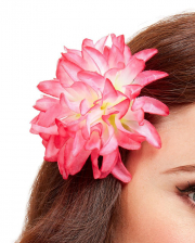 Tropical Flowers Hair Clip Pink 