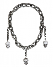 Mittelalter Halskette mit Totenschädel 