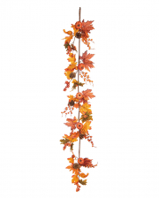 Herbst Girlande mit Blättern & Beeren 150cm 