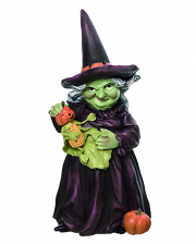 Witch With Pumpkin Man Decorative Figure 19cm 