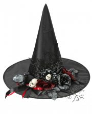 Witch Hat With Bats & Doll Heads 