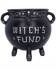 Witches Cauldron Money Box "Witches Fund" 16.5cm 